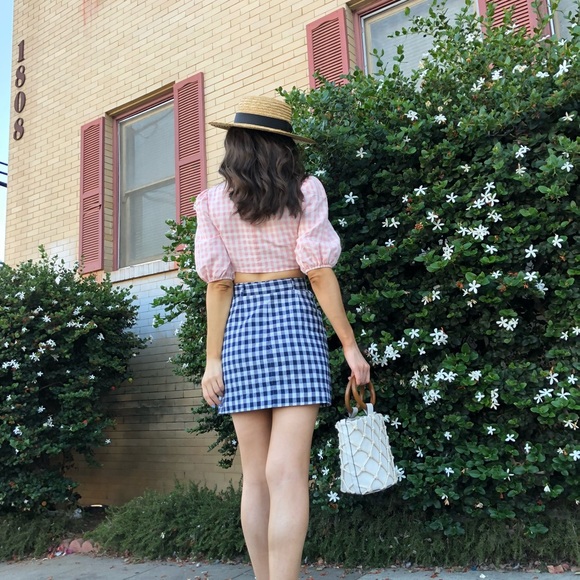 L'academie Mini Skirt w/ belt XS, new with tags, worn once, great condition 💙🤍 - Picture 5 of 15